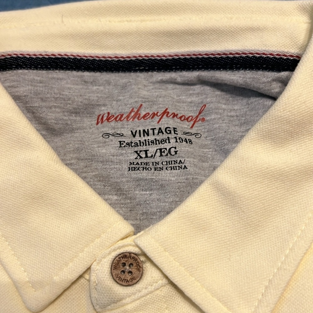 NWT Weatherproof Yellow Casual Button Down Shirt - Picture 4 of 6
